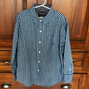 Boys Nautica button up dress shirt.